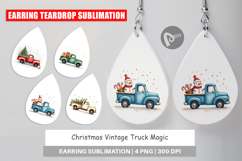 Christmas Vintage Truck Earring Product Image 1