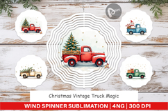 Christmas Vintage Truck Wind Spinner Product Image 1