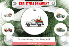 Christmas Vintage Truck Ornament Product Image 1