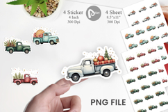 Christmas Vintage Truck Sticker Product Image 1