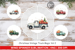 Christmas Vintage Truck Wind Spinner Product Image 1