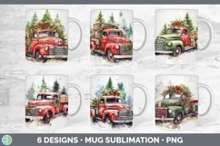 Bundle of six Watercolor Christmas Mug Wrap designs.