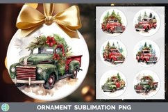 Bundle of six Watercolor Christmas Ornament designs.