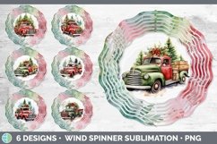 Bundle of six Watercolor Christmas Wind Spinner designs.