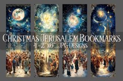Christmas Bookmarks, Christmas Jerusalem 2x6 Bookmarks, s3 Product Image 1