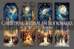 Christmas Bookmarks, Christmas Jerusalem 2x6 Bookmarks, s5 Product Image 1
