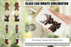 Voodoo Doll Characters Glass Can Product Image 1