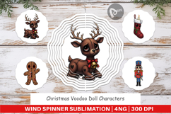 Voodoo Doll Characters Wind Spinner Product Image 1