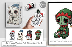 Voodoo Doll Characters Digital Paper Product Image 1