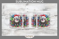 Christmas Vulture v2 Entangled in Lights Mug Wrap Sublimatio Product Image 1