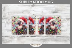 Christmas Vulture v3 Entangled in Lights Mug Wrap Sublimatio Product Image 1