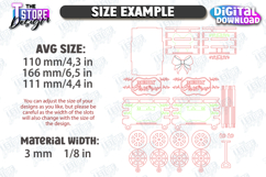 3D Christmas Wagon Laser Cut Bundle, Decorative Wooden Boxes Product Image 2