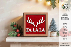 Christmas Wall Art Lasercut. Christmas Decor SVG Product Image 1