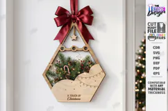 Christmas Wall Decor Laser Cut | Wooden Christmas Door Sign Product Image 1