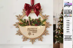 Christmas Wall Decor Laser Cut | Wooden Christmas Door Sign Product Image 1