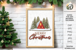 Christmas Wall Decor Laser Cut. Christmas Decor SVG Product Image 1