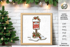 Christmas Wall Decor Laser Cut. Christmas Decor SVG Product Image 1