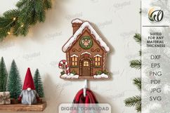 Christmas Hook Lasercut. Wall Coat Hook. Christmas House SVG Product Image 1