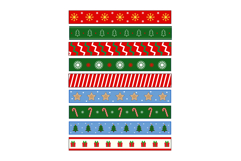 Decorative christmas washi tapes with festive patterns Product Image 1