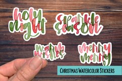 Christmas Watercolor Phrases PNG Sticker Pack Product Image 1