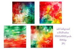 Christmas Background, 15x15 Christmas Watercolor Backgrounds Product Image 2