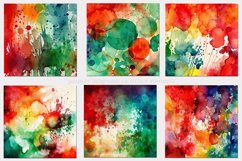 Watercolor Backgrounds, 15x15 Christmas Watercolor Papers Product Image 2