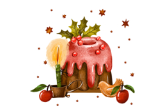 Christmas Cakes Greeting Cards. Winter Holiday Card Product Image 8