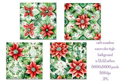 Christmas Patterns, Watercolor Floral Christmas Patterns, 10 Product Image 2