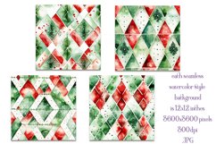 Christmas Patterns, Watercolor Diamond Shapes Patterns, s9 Product Image 2