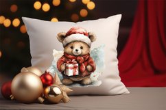 Christmas Watercolor bear illustration