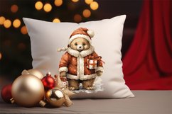 Christmas Watercolor bear illustration