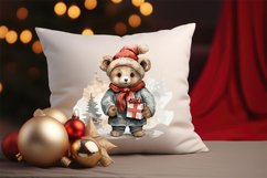 Christmas Watercolor bear illustration
