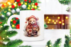 Christmas Watercolor bear Sublimation clipart