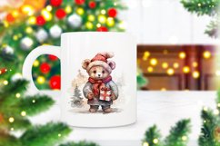 Christmas Watercolor bear Sublimation clipart