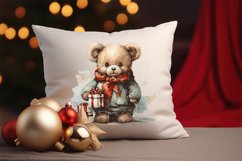 Christmas Watercolor bear Sublimation clipart