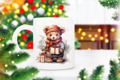 Christmas Watercolor bear Sublimation clipart