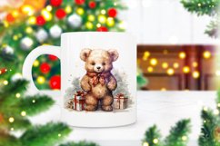 Christmas Watercolor bear Sublimation clipart