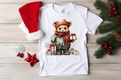 Christmas Watercolor bear Sublimation clipart