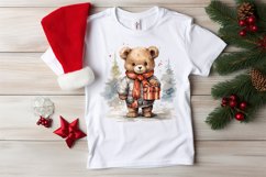 Christmas Watercolor bear Sublimation clipart