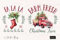 Watercolor Christmas PNG Sublimation Bundle Product Image 10