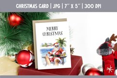 Merry Christmas Card Printable | Watercolor Christmas Bundle Product Image 4