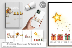 Christmas Cartoons Digital Paper Product Image 1