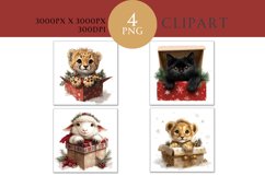 Christmas Watercolor Clipart PNG
