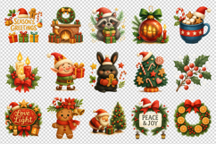 Christmas clipart printable sublimation bundle png Product Image 2