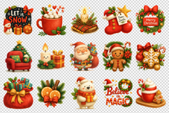 Christmas clipart printable sublimation bundle png Product Image 2