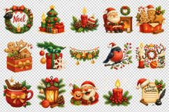 Christmas clipart printable sublimation bundle png Product Image 3