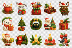 Christmas clipart printable sublimation bundle png Product Image 4