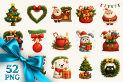 Christmas clipart printable sublimation bundle png Product Image 1