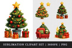 Christmas clipart printable sublimation design png Product Image 1