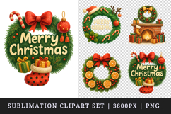 Christmas clipart printable sublimation design png Product Image 1